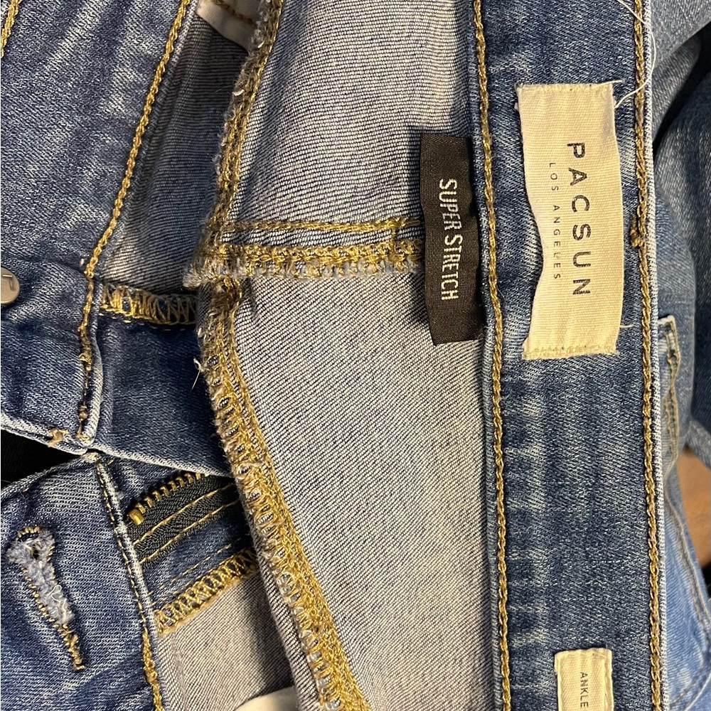 PACSUN  Super Stretch Ankle Jeggings. White Lace Sides. Size 28